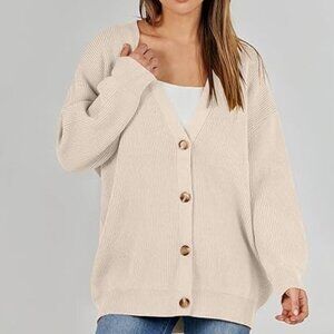 NWT Caracilia Oversized Long Sleeve Button Down Knit Cardigan Womens Size L